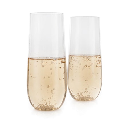 8 Oz Flexi Stemless Champagne Flute Set, 2PK